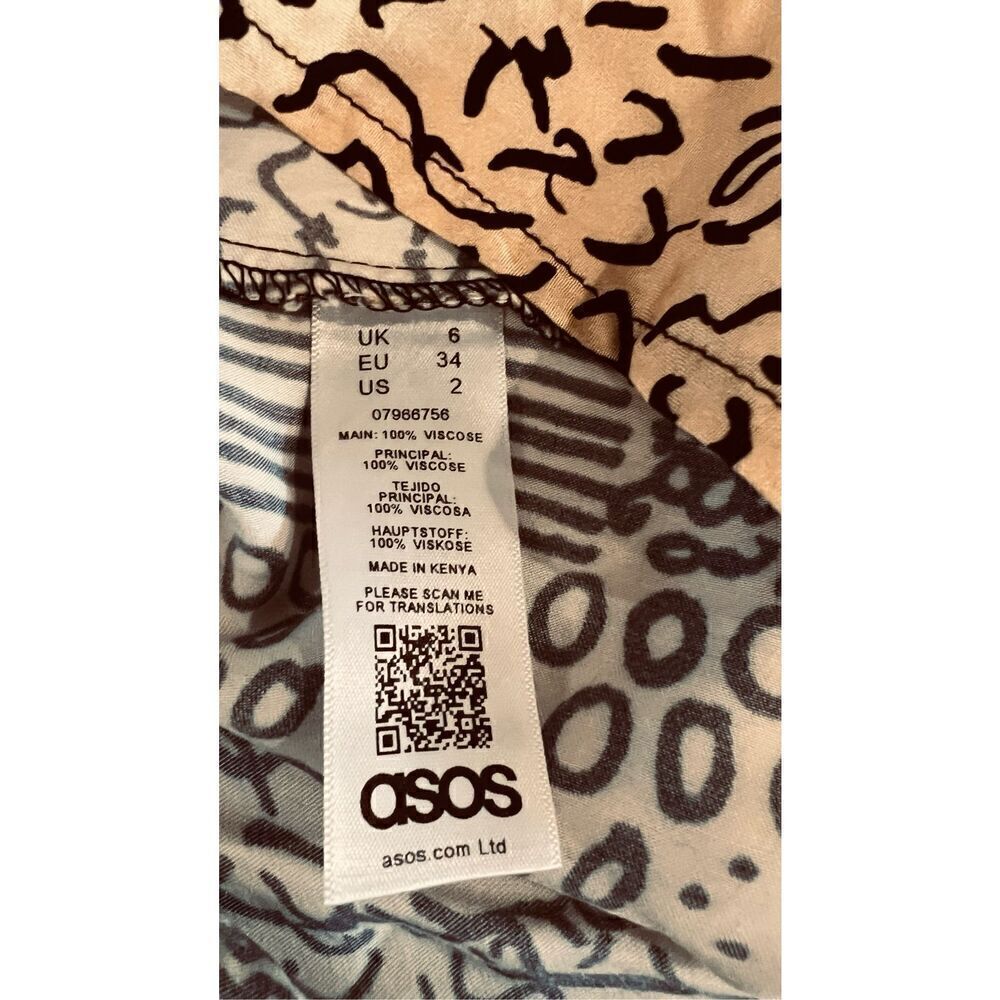 ASOS GRAPHIC HIGH HEM MAXI SKIRT WOMENS SIZE 2 NEW - Picture 10 of 10
